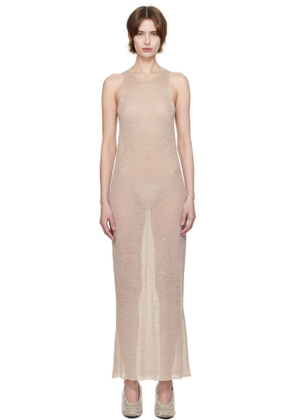 Gabriela Coll Garments Taupe No.303 Maxi Dress