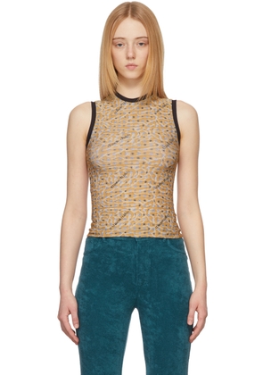 Maisie Wilen Orange Muscle Beach Tank Top