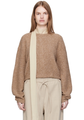 UMARMUNG Taupe Baby Alpaca Two Way Cardigan