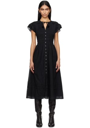 SEA NY Black Nomi S/S Midi Dress
