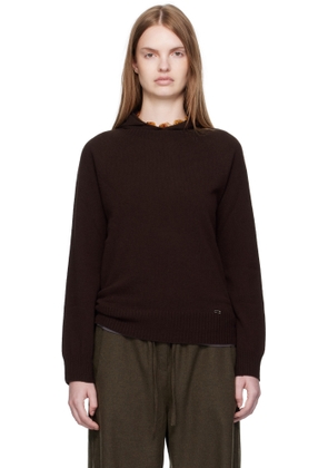 UMARMUNG Brown Wholegarment Hoodie