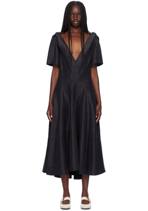 Bottega Veneta Black Fluid Midi Dress