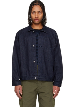 nanamica Navy Short Denim Jacket