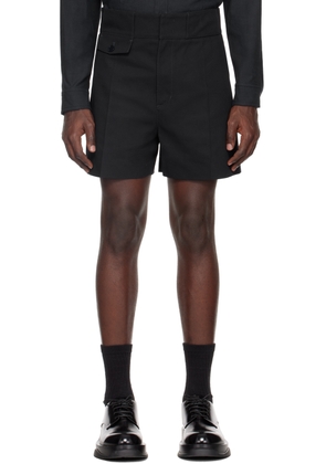 RECTO Navy Pin Tuck Shorts