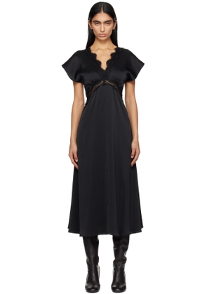 SEA NY Black Noa V-Neck Maxi Dress