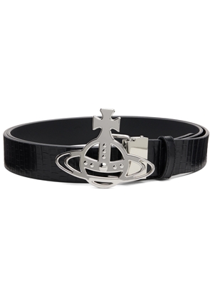 Vivienne Westwood Black Line Orb Buckle Belt