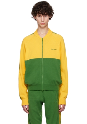 Wales Bonner Green & Yellow adidas Originals Edition Embroidered Logo Track Jacket