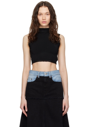 Victoria Beckham Black Scallop Trim Camisole