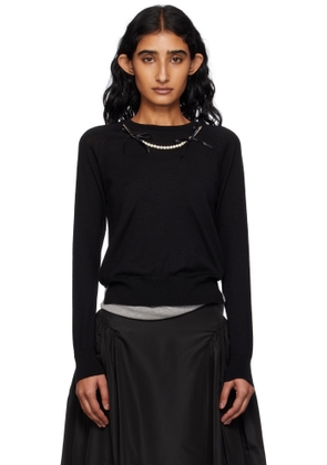 Simone Rocha Black Classic Long Sleeve Fine Knit Sweater