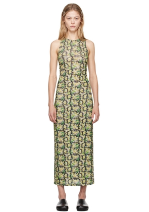 Eckhaus Latta Green Duet Maxi Dress