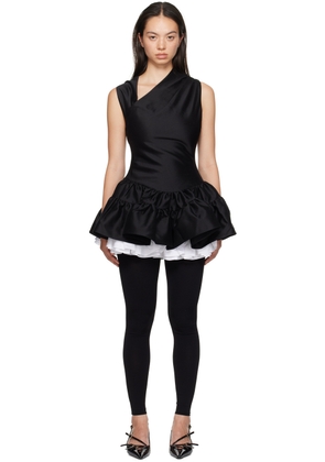 SHUSHU/TONG Black Multilayer Bubble Minidress