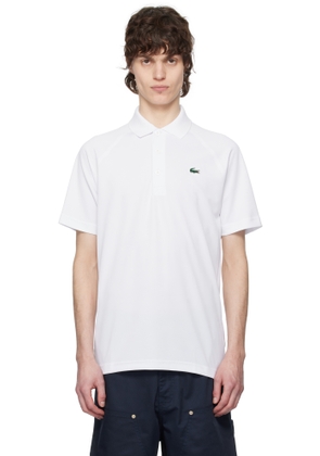 Lacoste White Regular Fit UV Protect Golf Polo