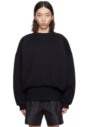 WOOYOUNGMI Black Bungee-Style Drawstring Sweatshirt