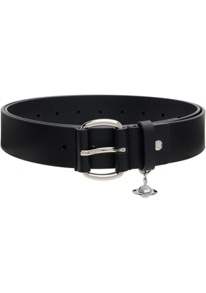 Vivienne Westwood Black Wide Alex Charm Belt