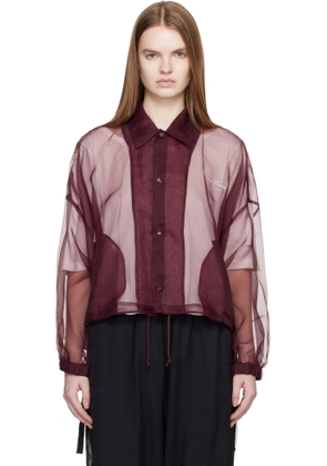 UNDERCOVER Burgundy UC1E8201 Coach Shirt