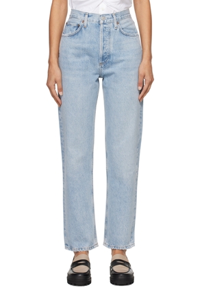 AGOLDE Blue 90's Mid Rise Straight Jeans