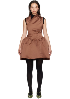 SHUSHU/TONG Orange Backless Minidress