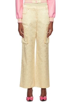Moschino Beige Jacquard Trousers