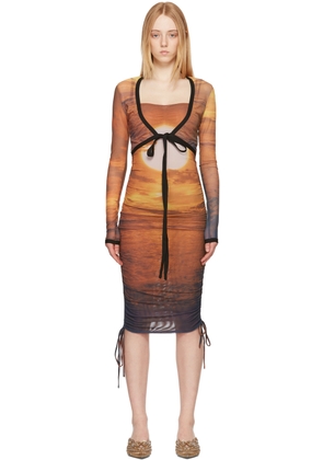 PRISCAVera Orange Wrap Sunset T-Shirt