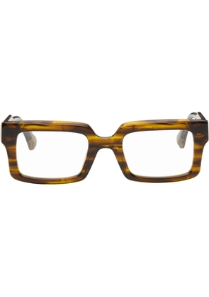 Vivienne Westwood Brown Rectangular Orb Glasses