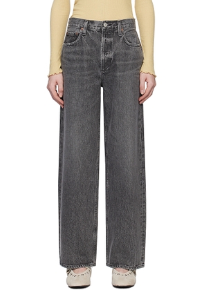AGOLDE Gray Low Slung Baggy Jeans
