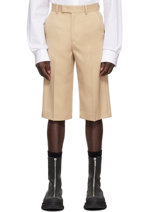 We11done Beige Polyester Shorts