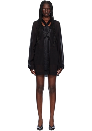 KHAITE Black Mehna Minidress