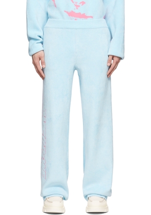We11done Blue Viscose Lounge Pants
