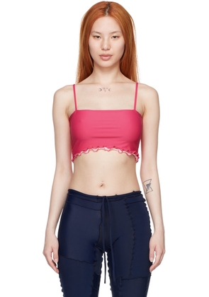 Sherris Pink Nylon Tank Top