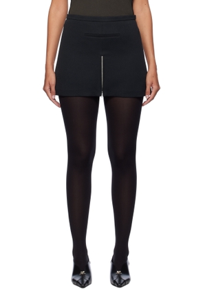 Courrèges Black Tailored Zipped Twill Miniskirt