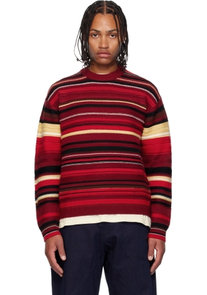 JW Anderson Red Multi Stripe Sweater