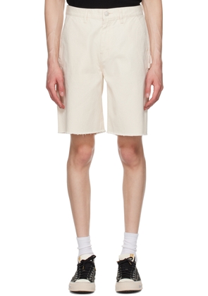 John Elliott Off-White Cut-Off Shorts