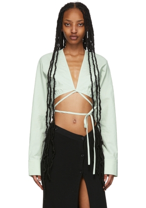 Christopher Esber Green Magyar Cropped Shirt