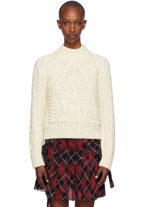 Jean Paul Gaultier Off-White Aran Sweater