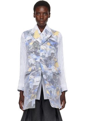 Comme des Garçons White & Multicolor Layered Jacket