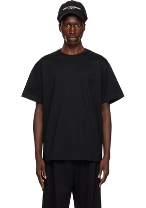 WOOYOUNGMI Black Wave Graphic Sweatshirt