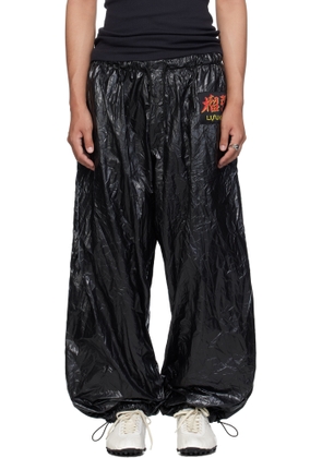 LU'U DAN Black Shell Sweatpants