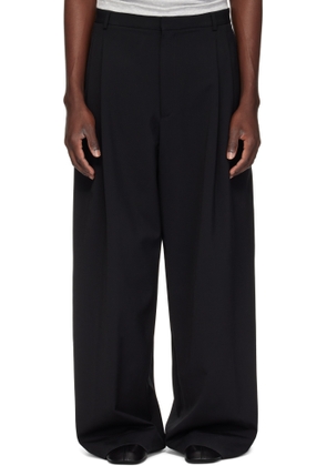 LU'U DAN Black Jumbo Wide Leg Trousers