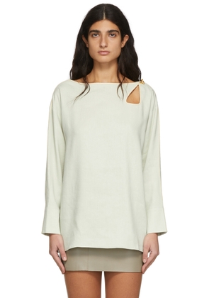 AERON Green Keyhole Aliso Shirt