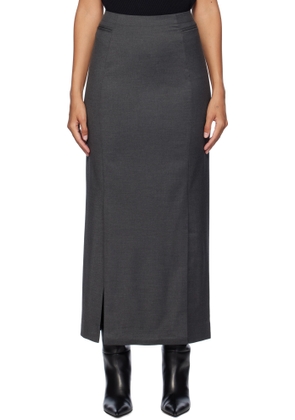 REMAIN Birger Christensen Gray Pencil Midi Skirt