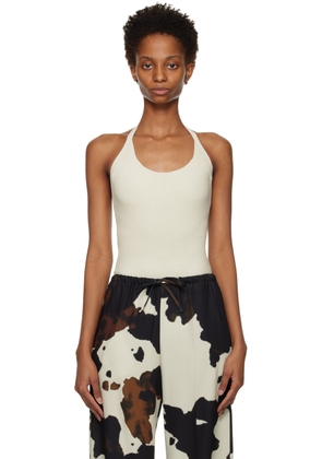 Dries Van Noten Off-White Halter Bodysuit