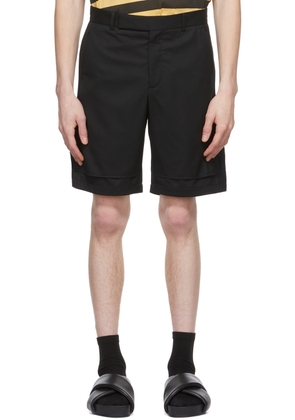 Cornerstone Black Wool Shorts