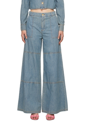 Moschino Blue Paneled Jeans