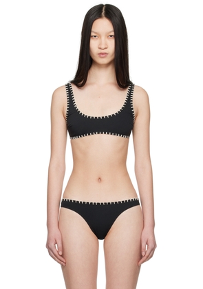 Nanushka Black Malti Bikini Top