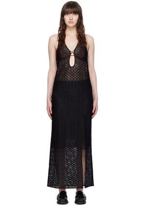 GANNI Black Hardware Maxi Dress
