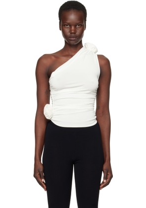 Magda Butrym White One Shoulder Top