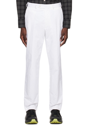 PALMER White Embroidered Trousers