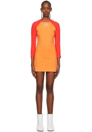 Maisie Wilen Orange Slinky Minidress