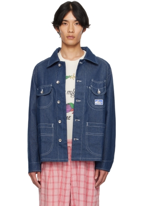 Story mfg. Navy Circuit Denim Jacket