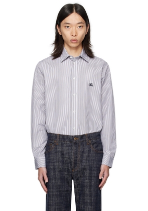 Burberry Black & White Striped Cotton Shirt